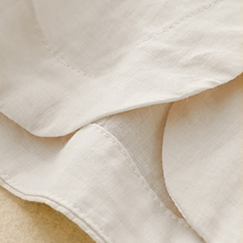 Tactile Cotton Viscose Three-Quarter Sleeve Meditation Shirt