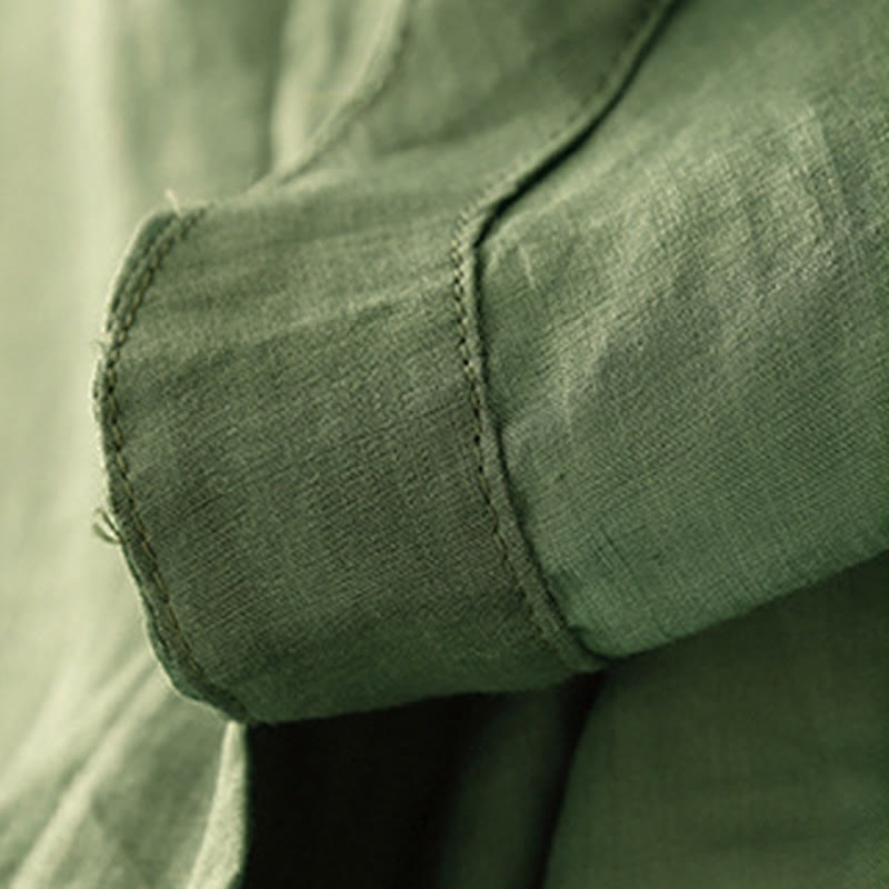 Tactile Cotton Viscose Three-Quarter Sleeve Meditation Shirt