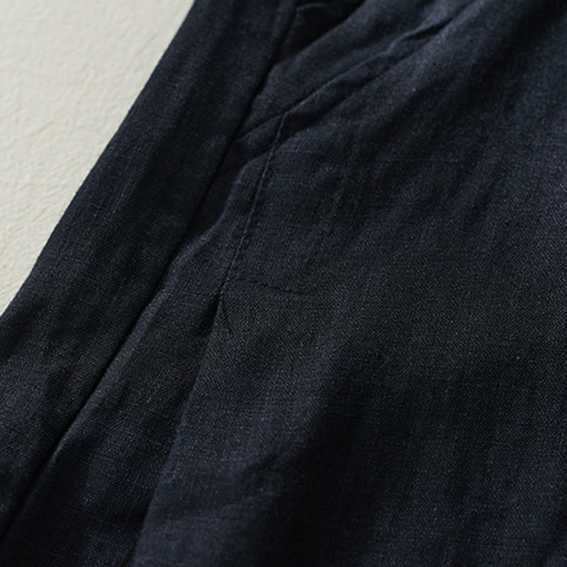 Tactile Cotton Linen High-Waist Grounding Harem Pants