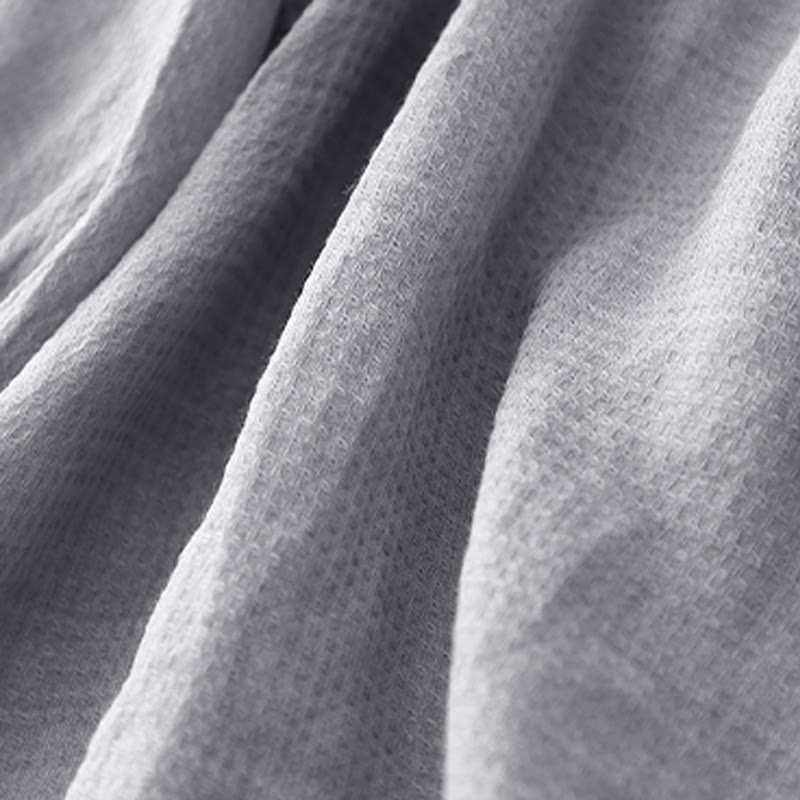 Tactile Cotton Linen Lace-Up Mindful Movement Shirt