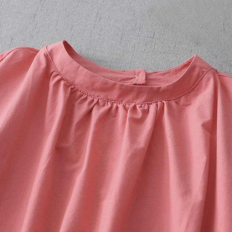 Tactile Cotton Linen Minimalist Daily Grounding Midi Dress