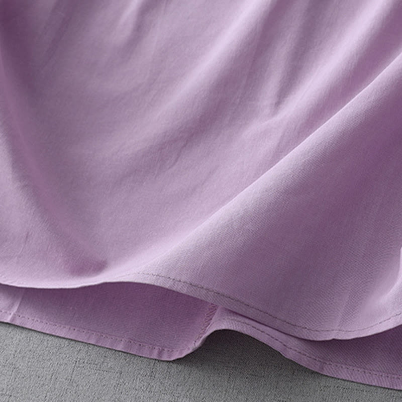 Tactile Cotton Linen Minimalist Daily Grounding Midi Dress
