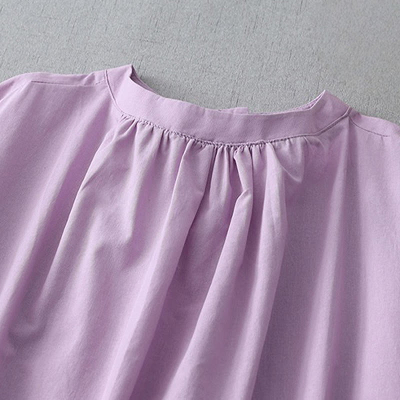 Tactile Cotton Linen Minimalist Daily Grounding Midi Dress