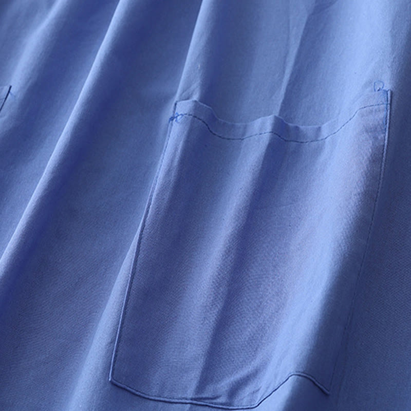 Tactile Cotton Linen Minimalist Daily Grounding Midi Dress