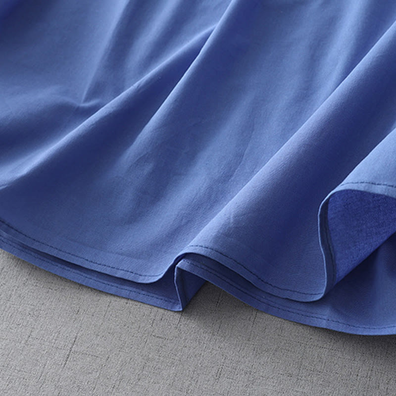 Tactile Cotton Linen Minimalist Daily Grounding Midi Dress
