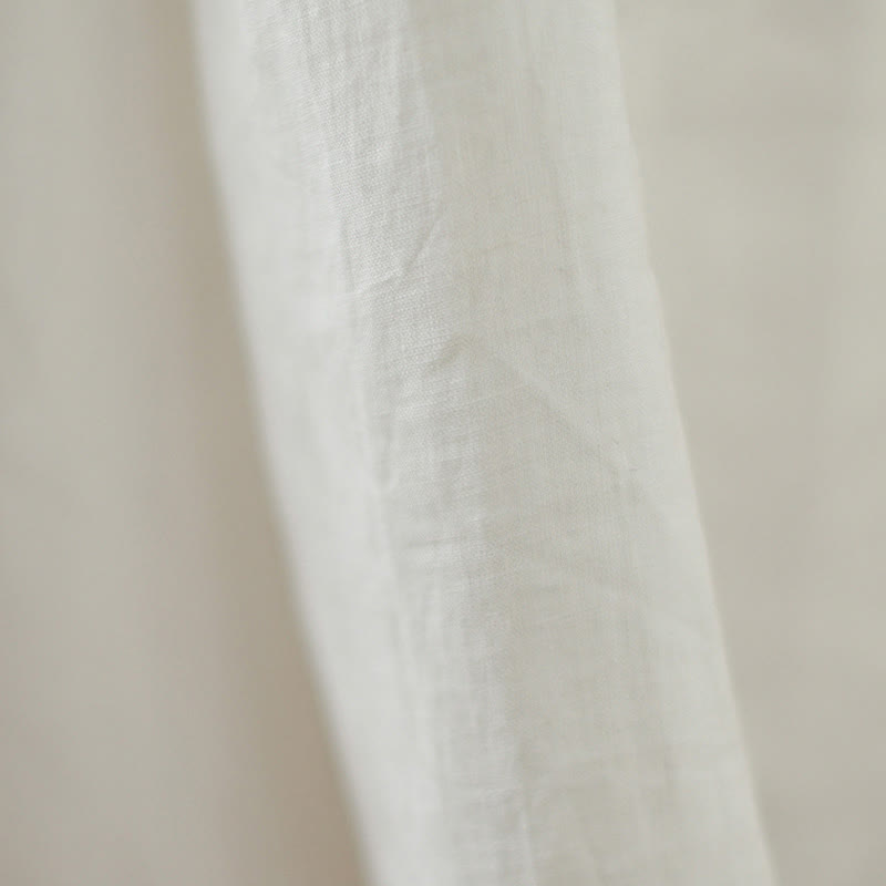 Breathable Cotton Sleeveless Meditation Midi Dress with Pockets