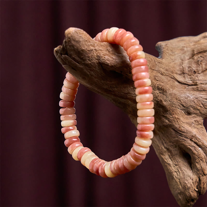 Handmade Tibetan Camel Bone Purple Blood Beads Bracelet