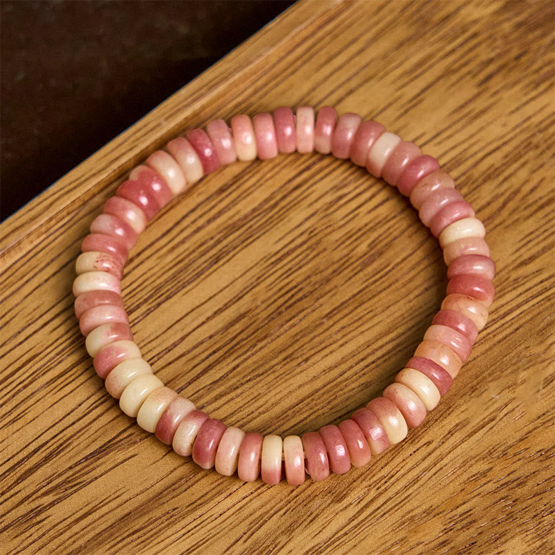Handmade Tibetan Camel Bone Purple Blood Beads Bracelet
