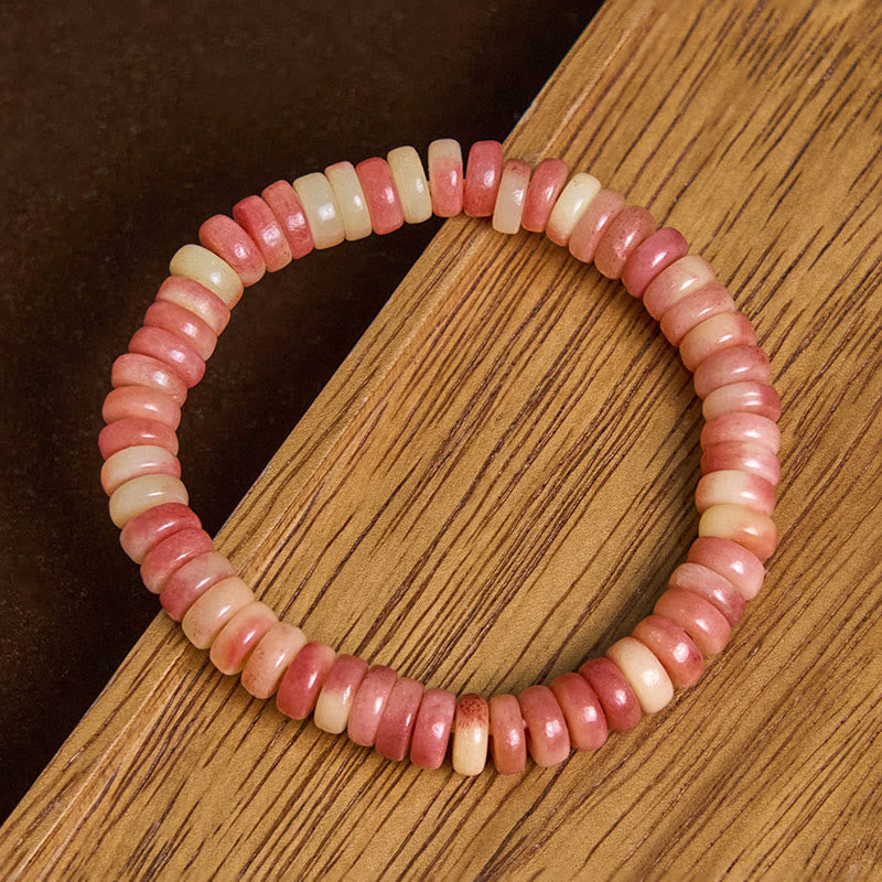 Handmade Tibetan Camel Bone Purple Blood Beads Bracelet