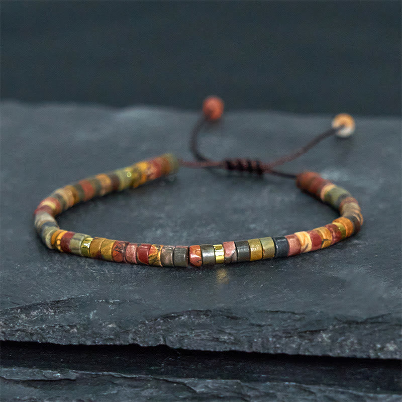 Rhodonite Healing Relationships Spacer Bead Bracelet