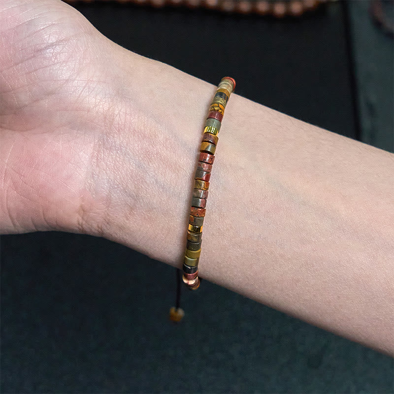 Rhodonite Healing Relationships Spacer Bead Bracelet
