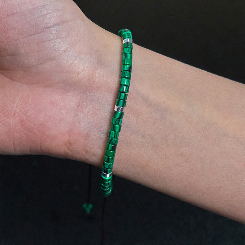 Malachite Anti-Anxiety Spacer Bead Bracelet