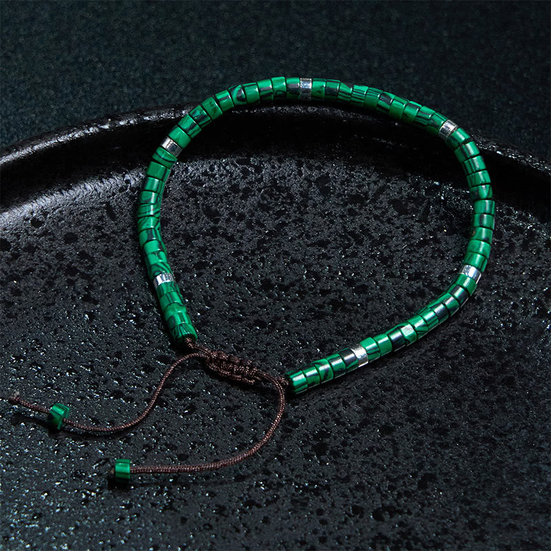 Malachite Anti-Anxiety Spacer Bead Bracelet