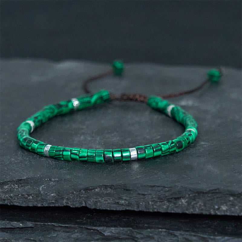 Malachite Anti-Anxiety Spacer Bead Bracelet