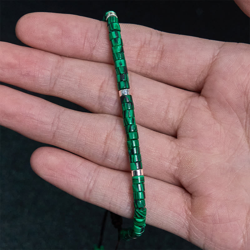 Malachite Anti-Anxiety Spacer Bead Bracelet