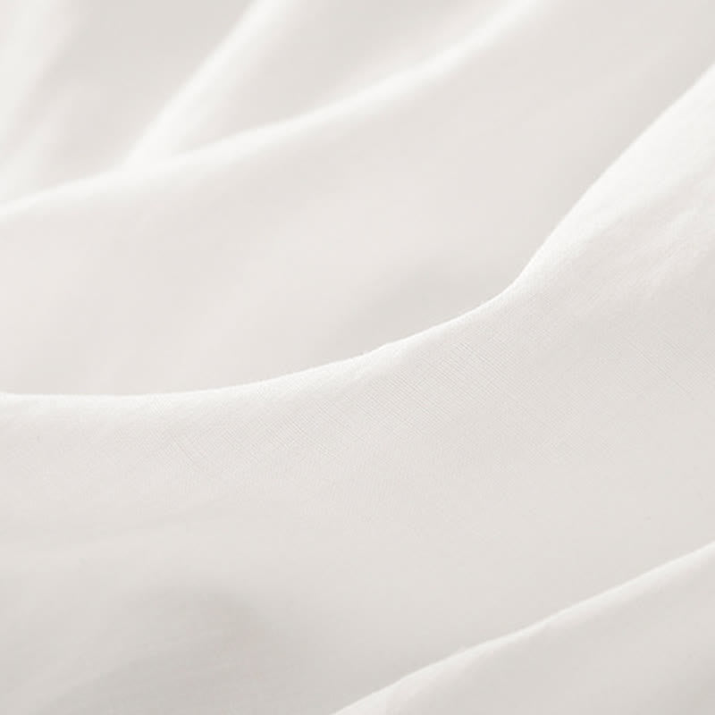 Breathable Cotton Linen Minimalist Daily Grounding Midi Dress
