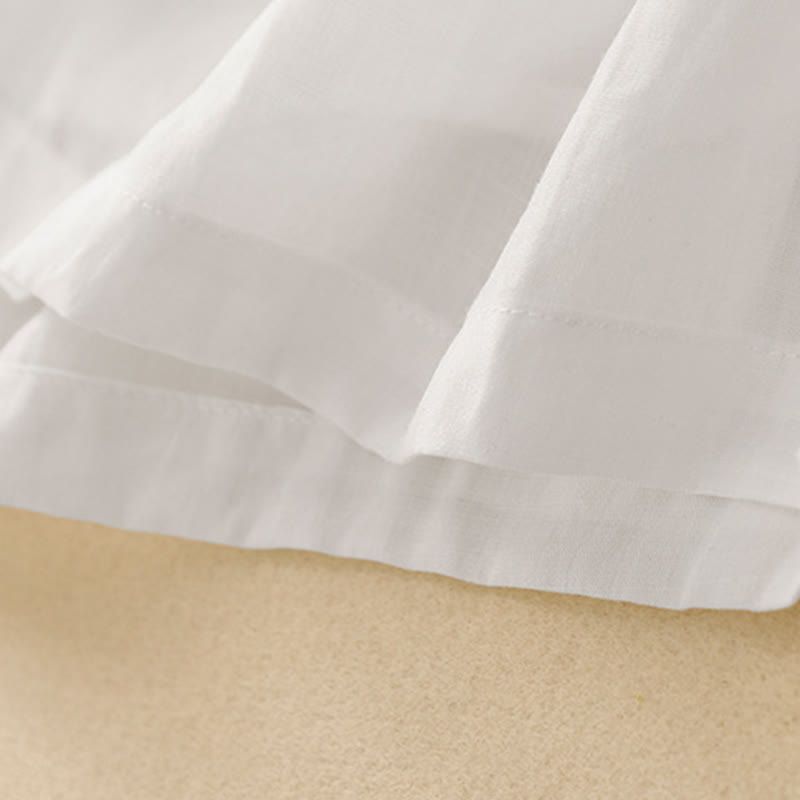 Breathable Cotton Linen Minimalist Daily Grounding Midi Dress