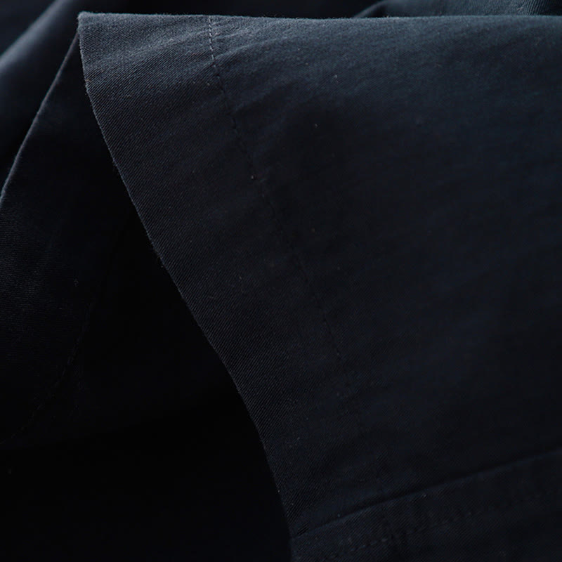 Spring Commute Solid Color High Waist Women's Wide Leg Cotton Linen Pants With Pockets