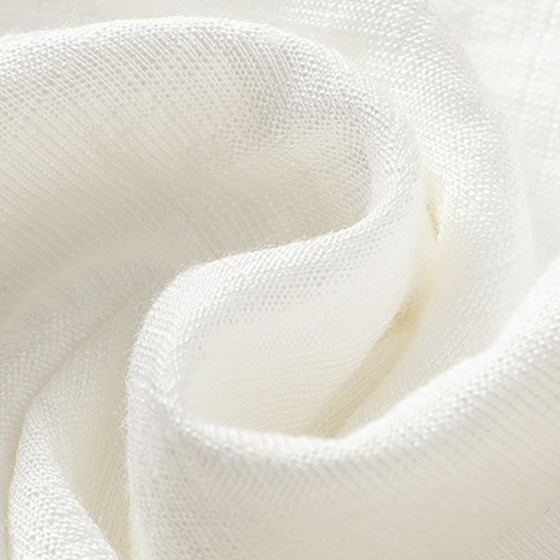 Tactile Cotton Linen Straight-Leg Mindful Movement Pants