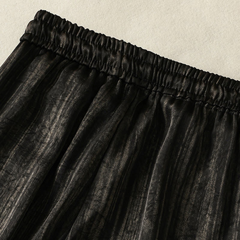 Linear Textured Straight-Leg Meditation Pants