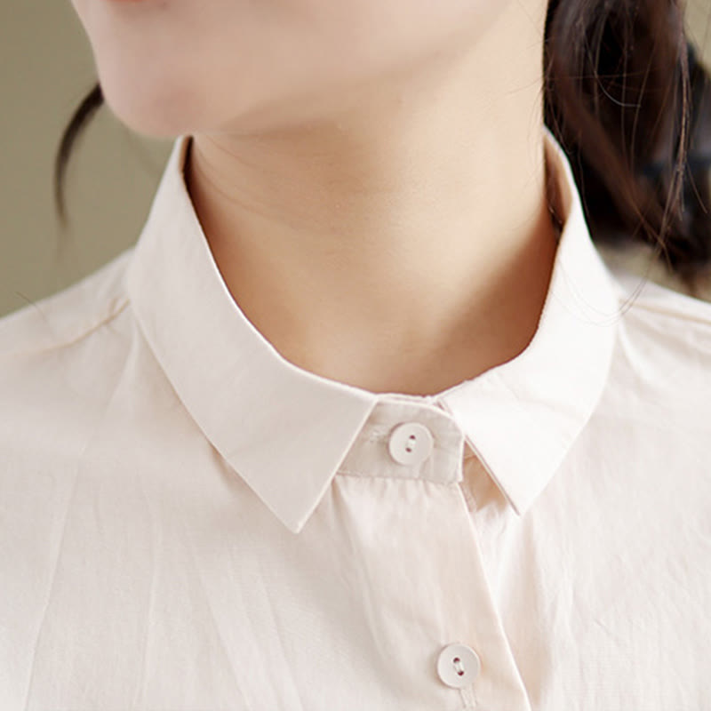 Breathable Cotton Stand Collar Embroidered Mindful Shirt