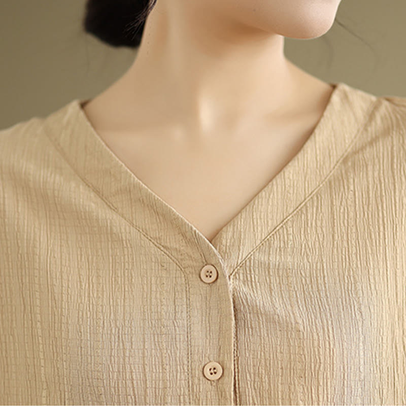 Lightweight Breathable V-Neck Mindful Lounge Shirt