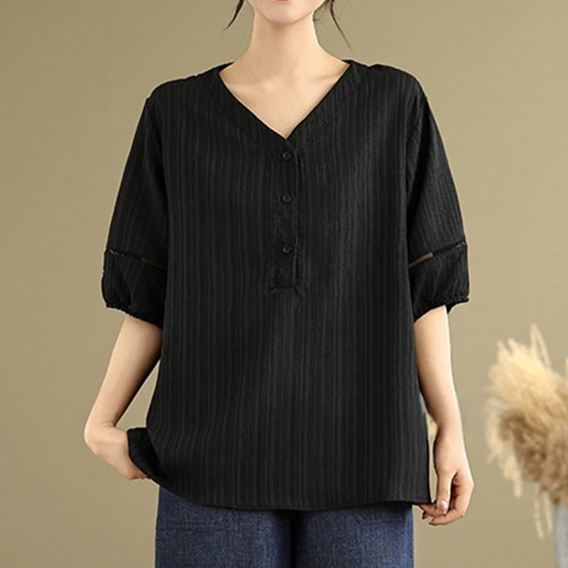 Lightweight Breathable V-Neck Mindful Lounge Shirt
