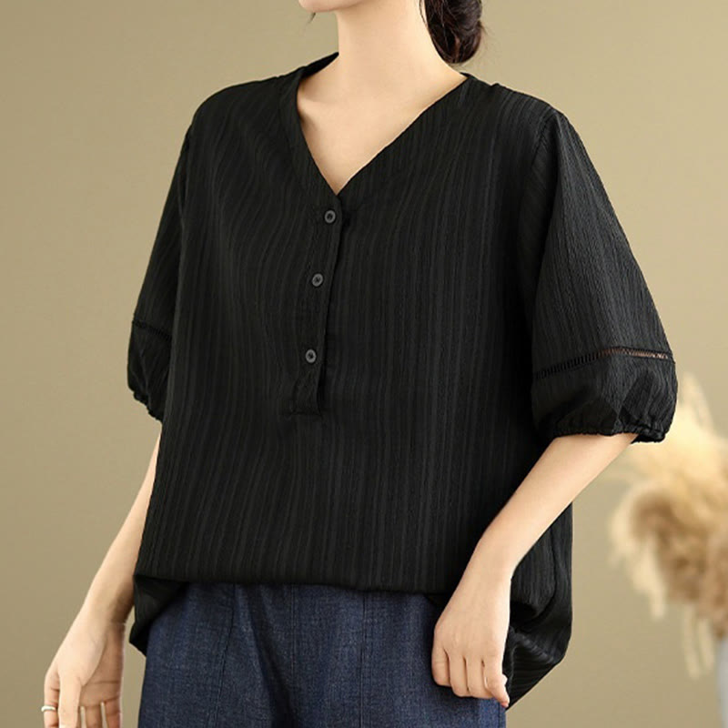 Lightweight Breathable V-Neck Mindful Lounge Shirt