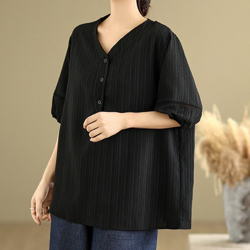 Lightweight Breathable V-Neck Mindful Lounge Shirt