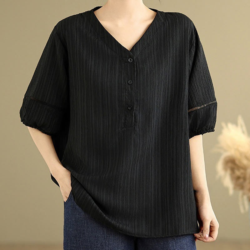 Lightweight Breathable V-Neck Mindful Lounge Shirt