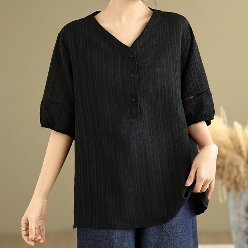 Lightweight Breathable V-Neck Mindful Lounge Shirt