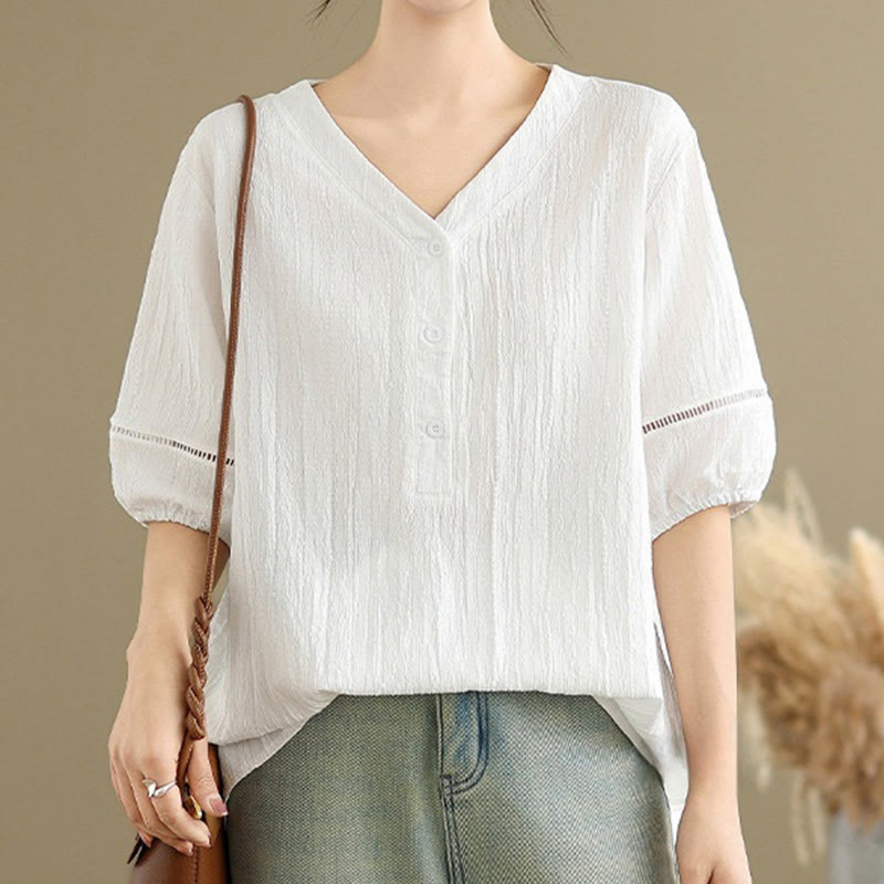 Lightweight Breathable V-Neck Mindful Lounge Shirt