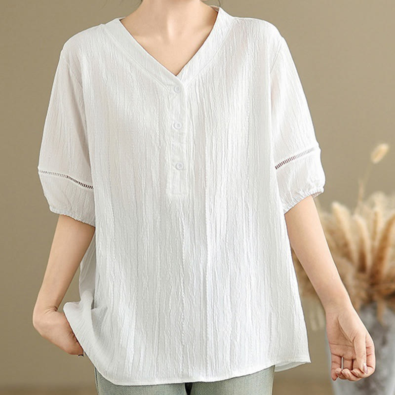 Lightweight Breathable V-Neck Mindful Lounge Shirt
