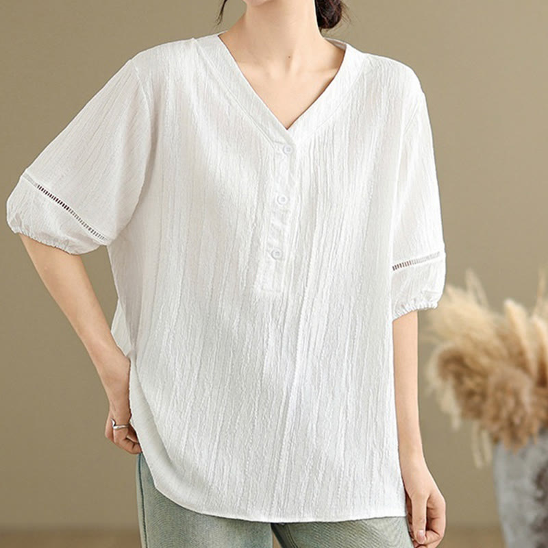 Lightweight Breathable V-Neck Mindful Lounge Shirt