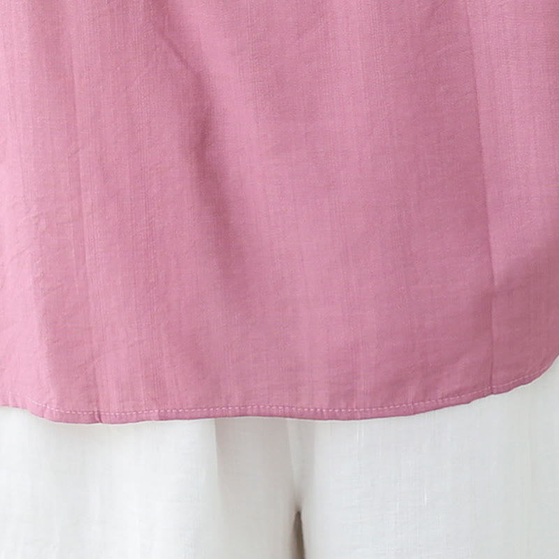 Casual Summer Plain Crew Neck Women's Polyester Short Sleeve T-shirt