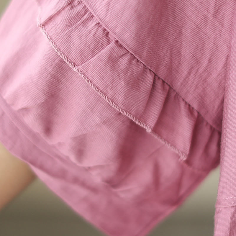 Casual Summer Plain Crew Neck Women's Polyester Short Sleeve T-shirt