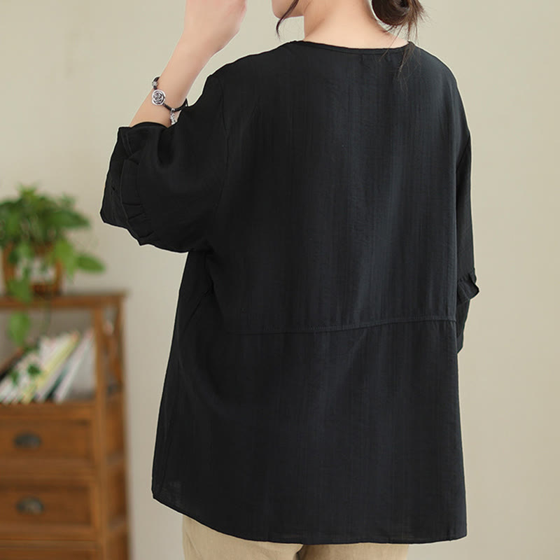 Casual Summer Plain Crew Neck Women's Polyester Short Sleeve T-shirt