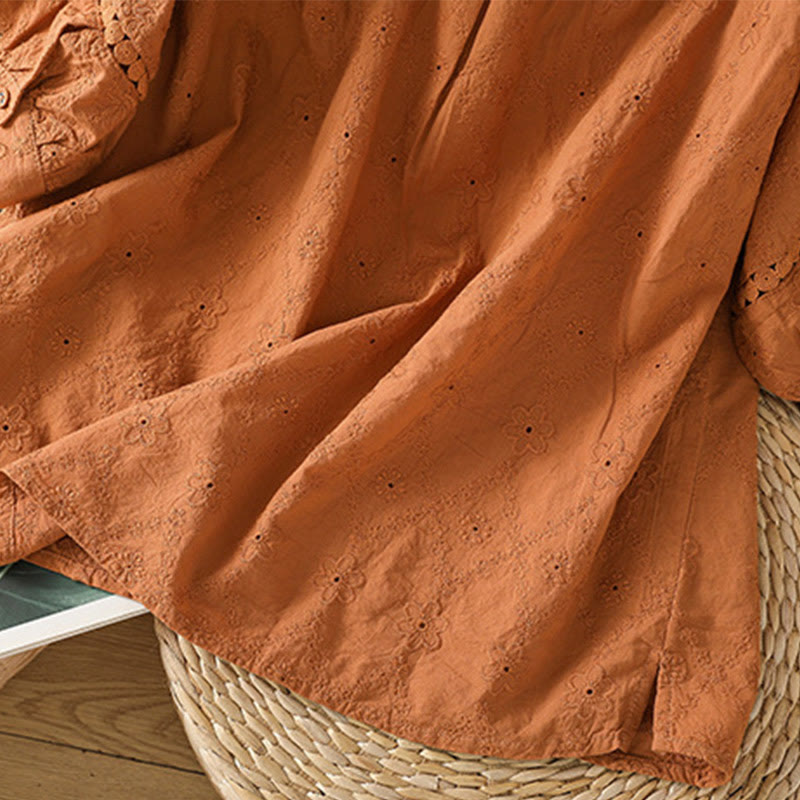 Breathable Cotton Linen Notched Collar Meditation Shirt