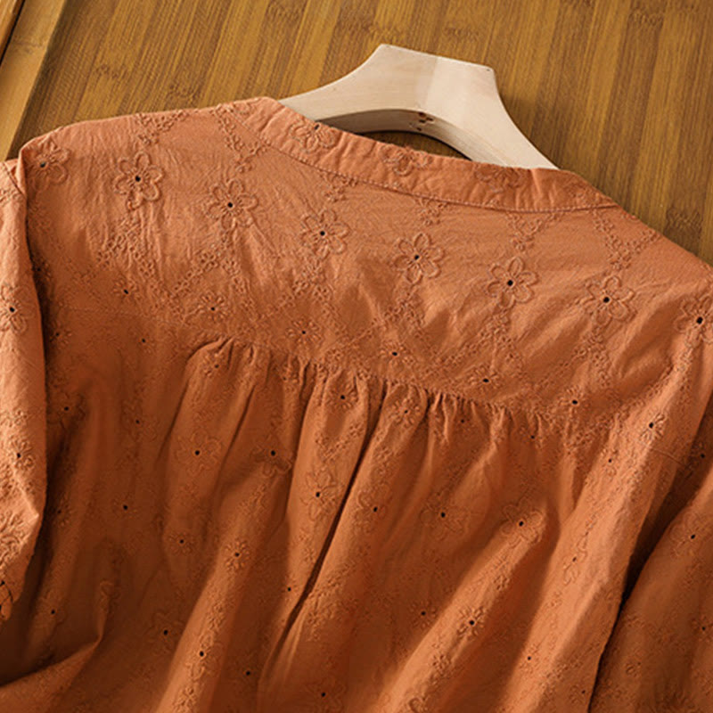 Breathable Cotton Linen Notched Collar Meditation Shirt