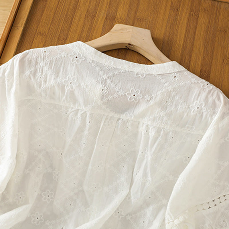 Breathable Cotton Linen Notched Collar Meditation Shirt