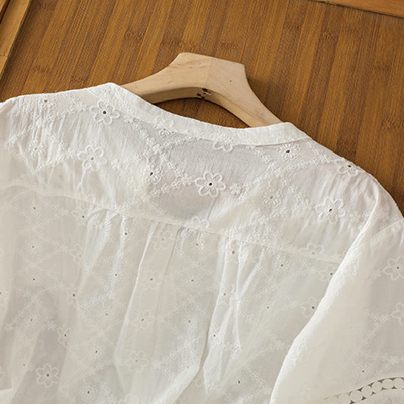 Breathable Cotton Linen Notched Collar Meditation Shirt