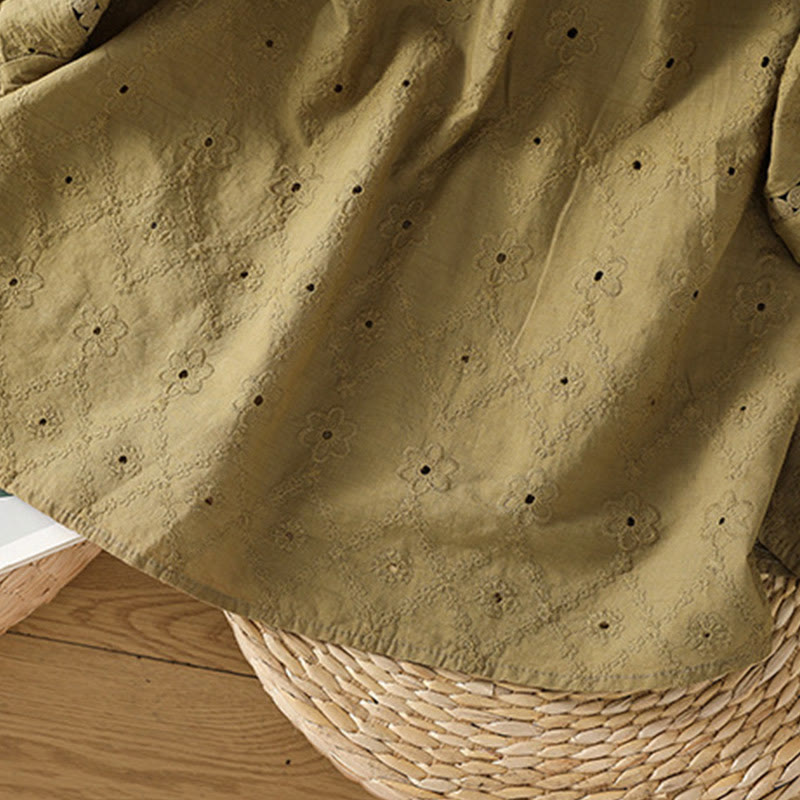 Breathable Cotton Linen Notched Collar Meditation Shirt