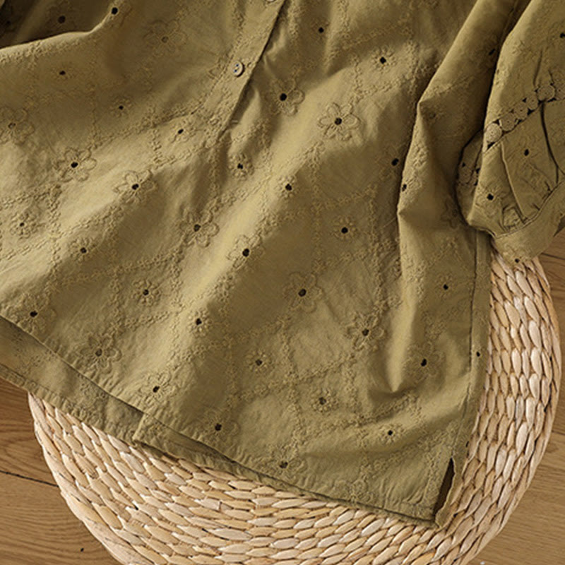 Breathable Cotton Linen Notched Collar Meditation Shirt