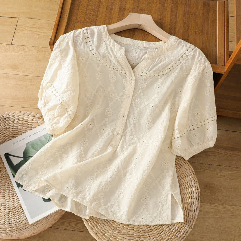 Breathable Cotton Linen Notched Collar Meditation Shirt