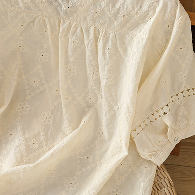 Breathable Cotton Linen Notched Collar Meditation Shirt