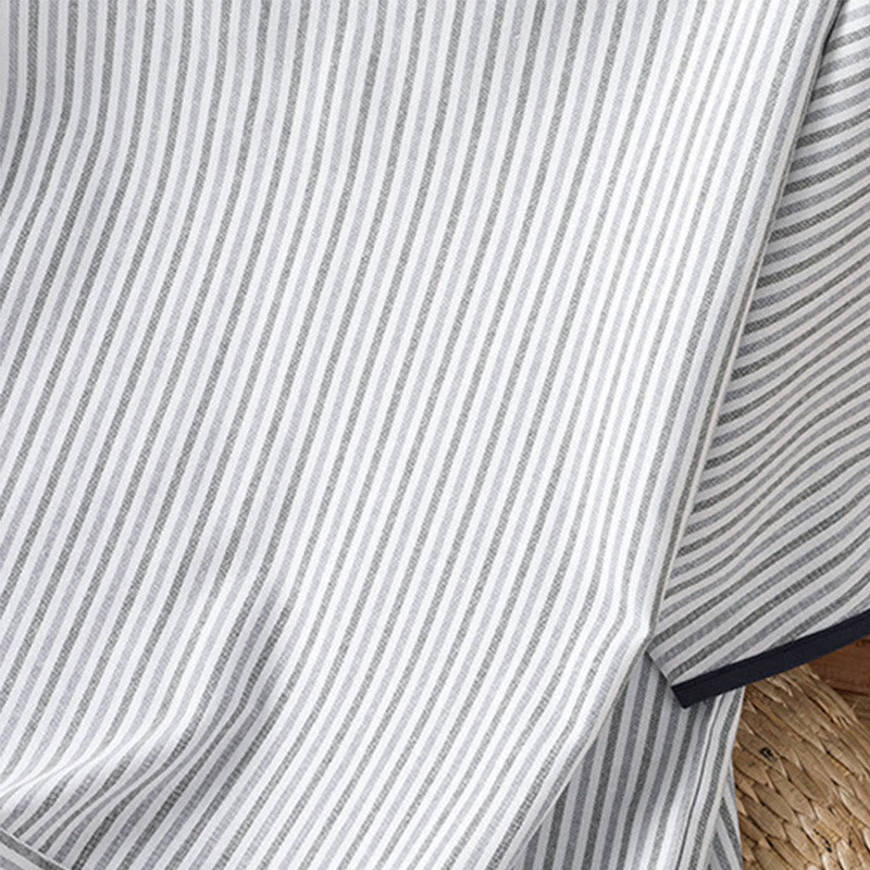 Breathable Cotton Striped Mindful Crew Neck T-Shirt