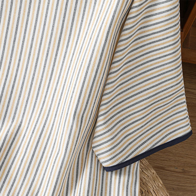 Breathable Cotton Striped Mindful Crew Neck T-Shirt