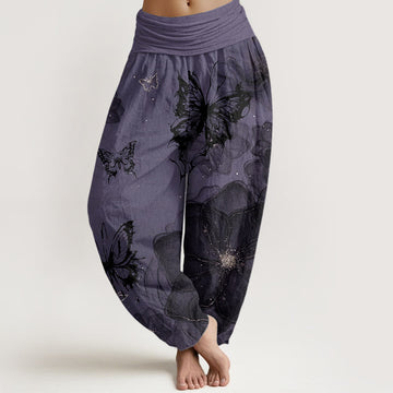 Pure Cotton Botanical Print Mindful Movement Harem Pants