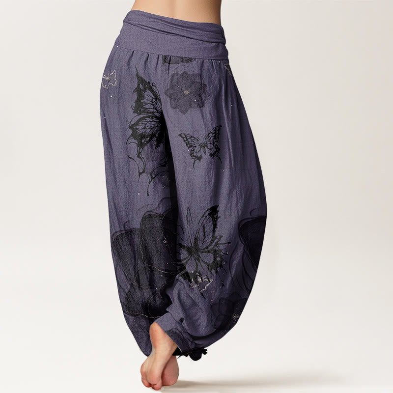 Pure Cotton Botanical Print Mindful Movement Harem Pants