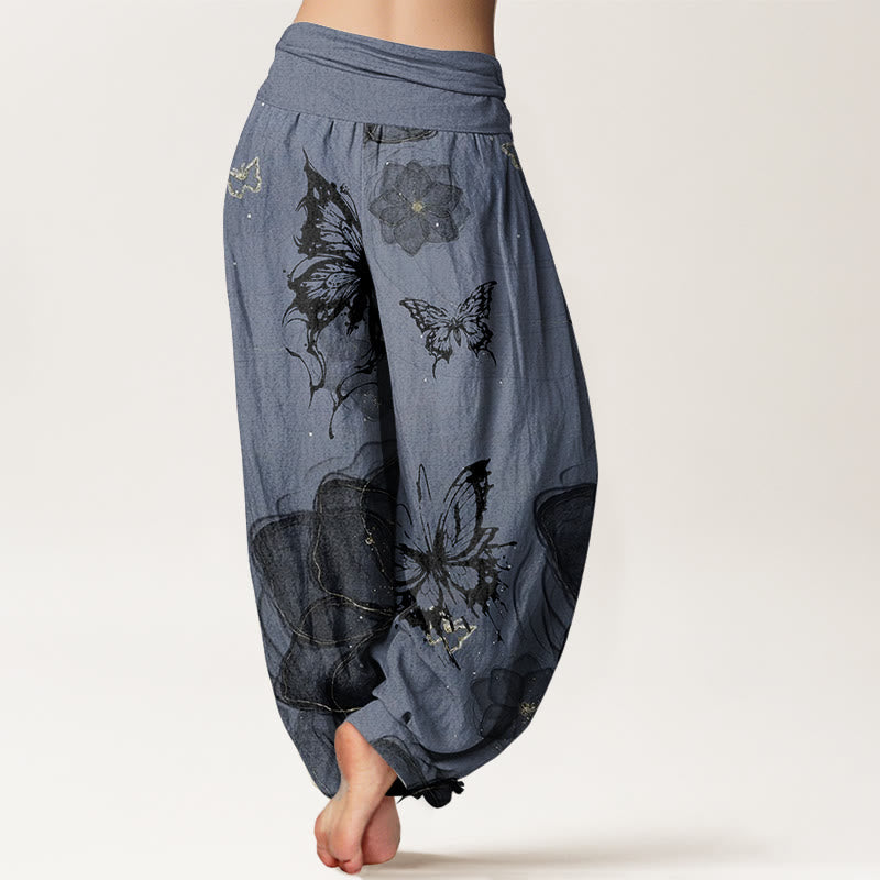 Pure Cotton Botanical Print Mindful Movement Harem Pants